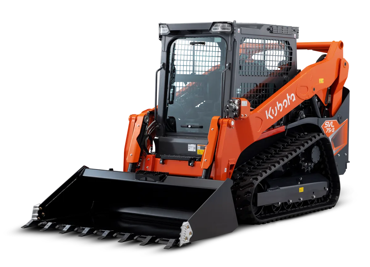 Kubota SVL75-3 compact track loader with a bucket