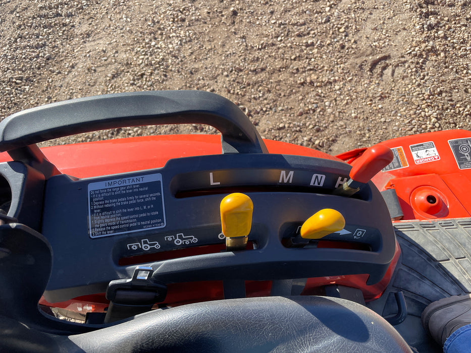 2021 Kubota B2601HSD-1 tractor, range shift controls