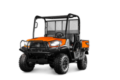Kubota RTV-X utility vehicle in orange, on a white background