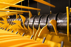 Vermeer 605S Rancher round baler rotor and pickup close-up