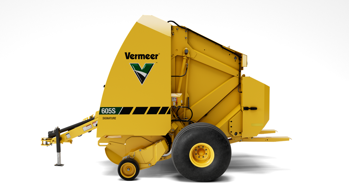 Vermeer 605S Signature round baler left side view