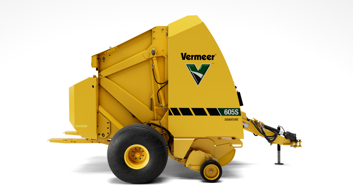 Vermeer 605S Signature round baler right side view
