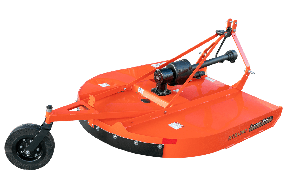 Land Pride RCR1260 rotary cutter, on a white background