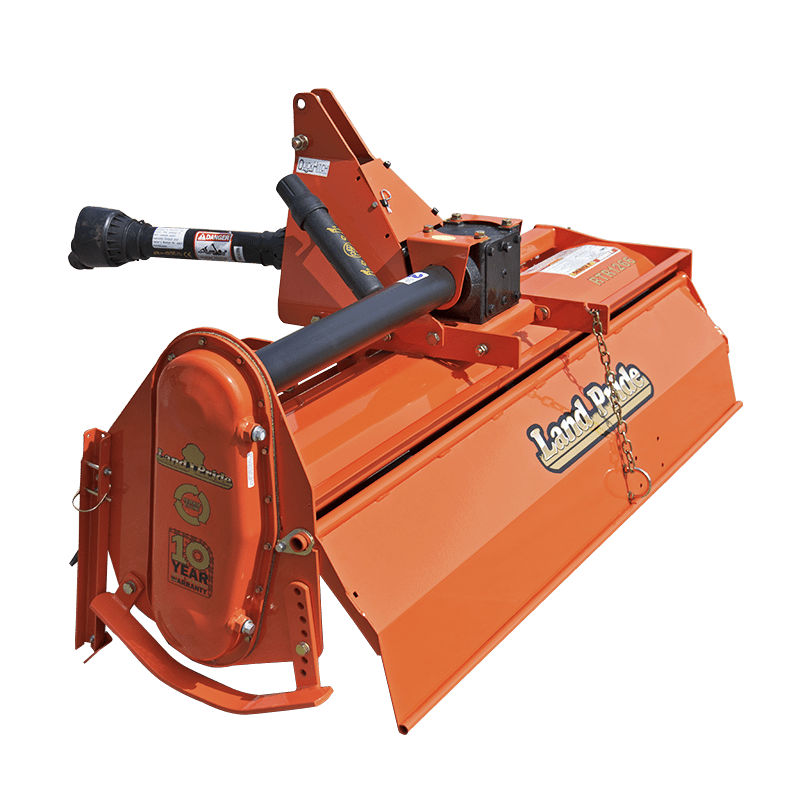 Land Pride RTR1266 rotary tiller, on a white background